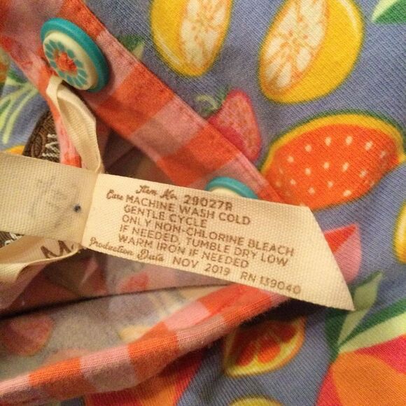 Matilda Jane Girls Tutti Fruity Colorful Fruit Print Ruffled Romper Multi 14 - Picture 8 of 11